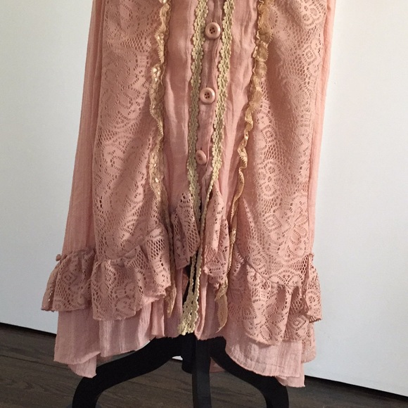 Lace Button Top and Skirt - Picture 5 of 5